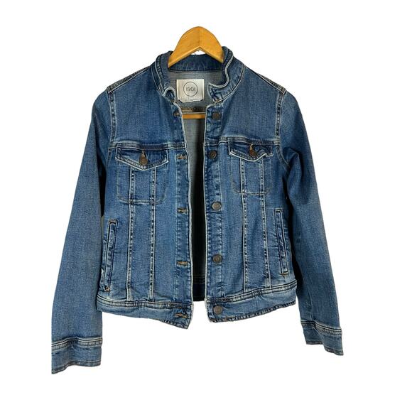1901 women's Jean jacket size XS everyday Denim Blue Cotton Casual Comfy Trucker - Picture 1 of 7